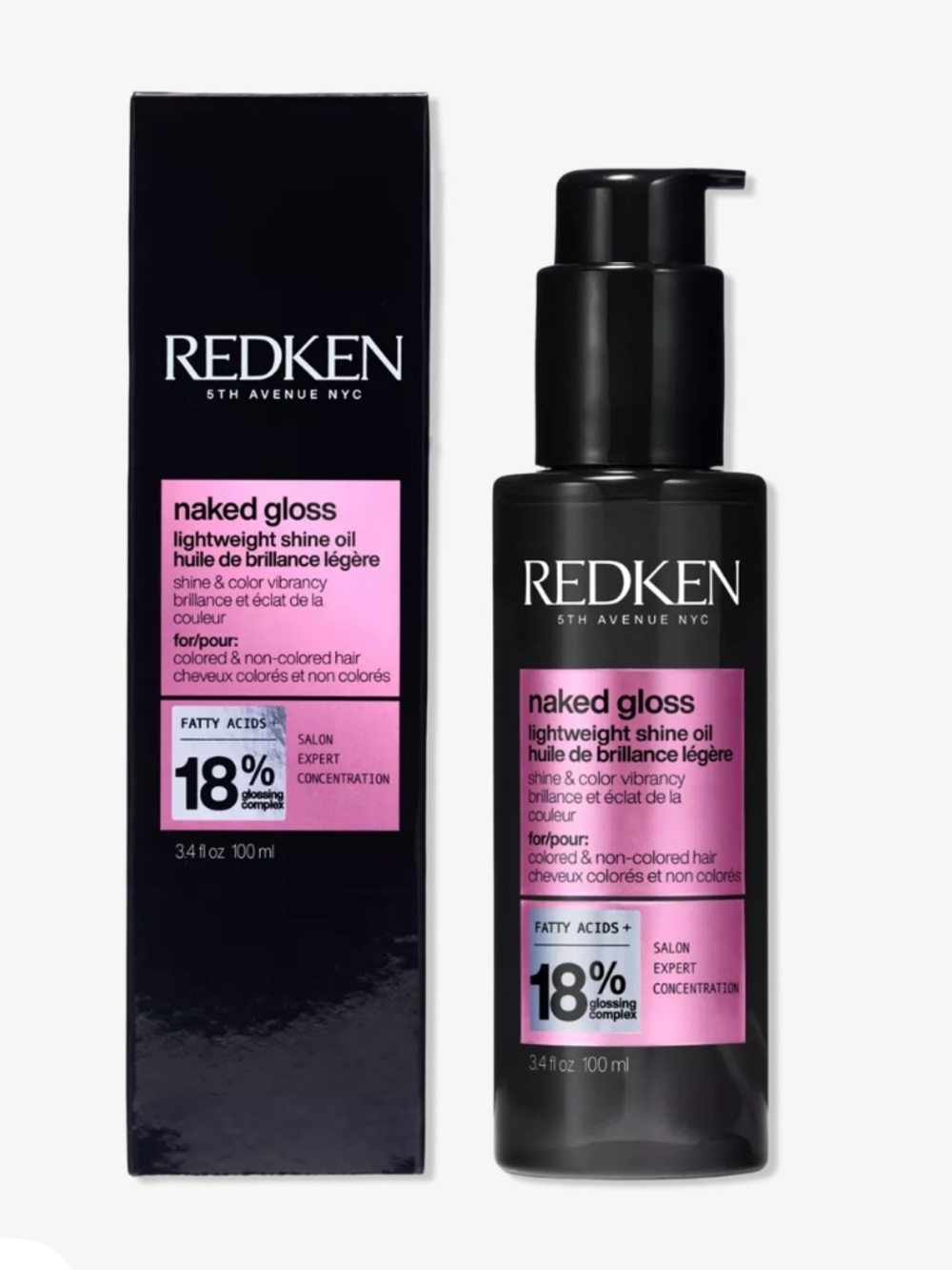 Redken Naked Gloss Lightweight Shine Oil 100ml 3.4 fl oz